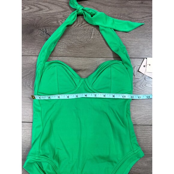 We Are HAH Swimsuit Bodysuit Free People Pull It Thru Bodycon Green Small NWT - Picture 4 of 9